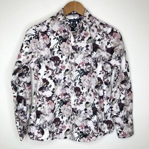 Land's End Floral No Iron Supima Button Up 4P